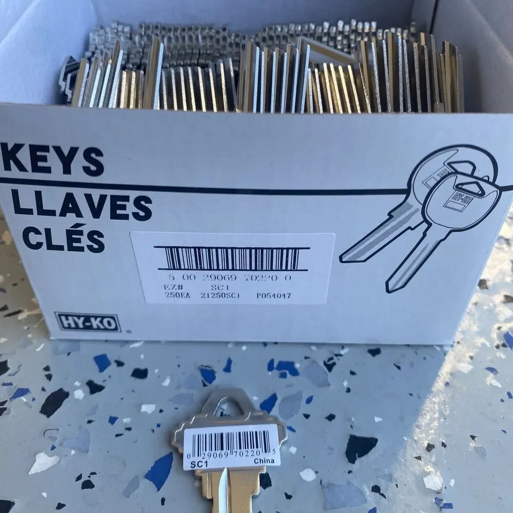 250 Pack HY-KO SC1‎ Key Blanks For Schlage Keyways 21250SC1 New
